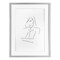 Stupell Industries Sad Female Line Drawing Framed Print Under Glass, design by Martina Pavlova